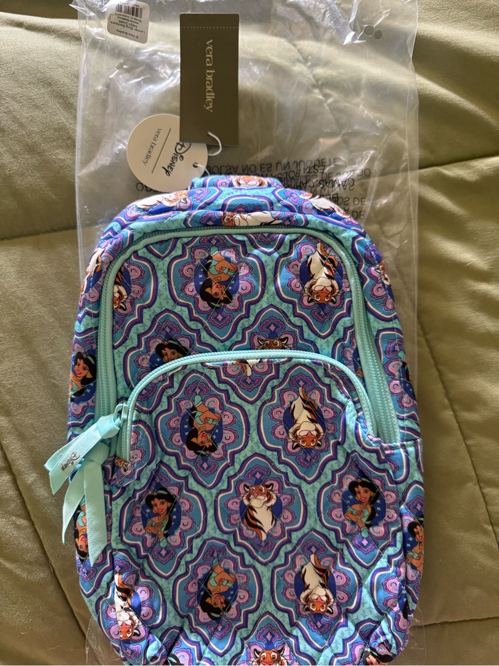 Vera Bradley Jasmine Pattern Light Blue Lorman sling  - Disney Collection